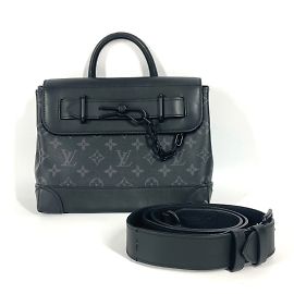 Bolsa Steamer PM Monogram Eclipse Louis Vuitton Preto Monograma