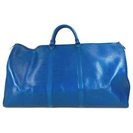 Louis Vuitton-Louis Vuitton Epi Keepall 60 Travel Bag-Blue