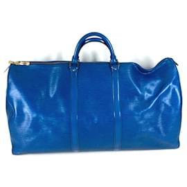 Louis Vuitton-Louis Vuitton Epi Keepall 60 Travel Bag-Blue