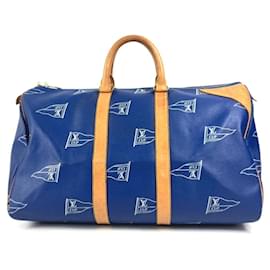Louis Vuitton-Louis Vuitton M80014 LVCUP Keepall 45 Travel Bag-Blue