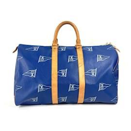 Louis Vuitton-Louis Vuitton M80014 LVCUP Keepall 45 Travel Bag-Blue