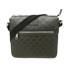 Gucci-Gucci Black Leather Shoulder Bag-Black