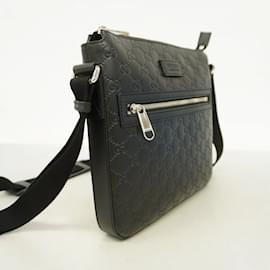 Gucci-Gucci Black Leather Shoulder Bag-Black