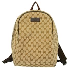 Gucci-Gucci Brown Canvas Backpack-Brown