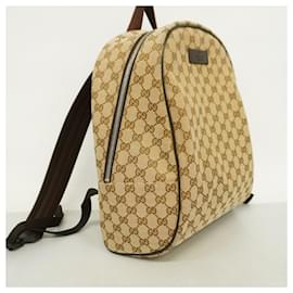 Gucci-Gucci Brown Canvas Backpack-Brown