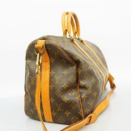 Louis Vuitton-Louis Vuitton Boston Bag Monogram Keepall Bandouliere 45-Brown