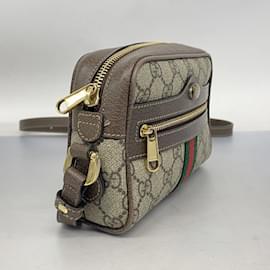 Gucci-Gucci Shoulder Bag GG Supreme Sherry Line 517350-Brown