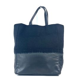 Bolsa tote vertical com logo CC Coco da Chanel Preto