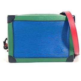 Louis Vuitton-Bolsa Trunk Soft Epi Tricolor Louis Vuitton-Preto,Vermelho,Azul,Outro,Verde,Amarelo
