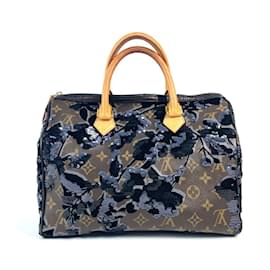 Louis Vuitton-Louis Vuitton Monogram Fleur de Ge Speedy 30 Mini Boston Bag-Brown,Black