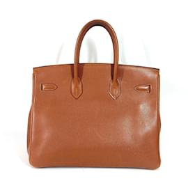 Hermès-Sac à main Hermes Birkin 35 en marron Noisette-Marron