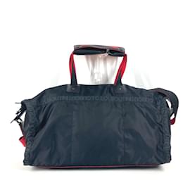 Christian Louboutin-Christian Louboutin LOUBI Bag 2WAY Boston Handbag-Black,Red