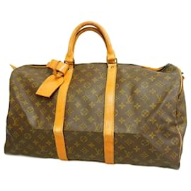 Louis Vuitton-Louis Vuitton Monogram Keepall 50 Boston Bag-Brown