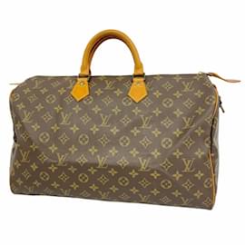 Louis Vuitton-Louis Vuitton Monogram Speedy 40 Handbag-Brown