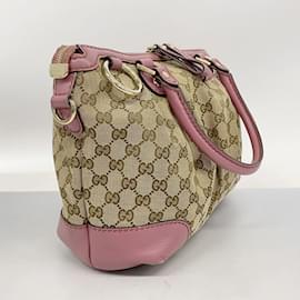 Gucci-Gucci Handbag GG Canvas Sukey-Brown,Pink
