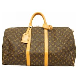 Louis Vuitton-Louis Vuitton Monogram Keepall 55 Boston Bag-Brown