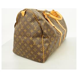 Louis Vuitton-Louis Vuitton Monogram Keepall 55 Boston Bag-Brown