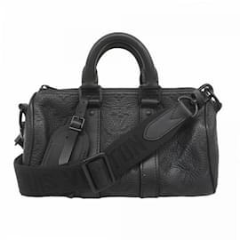 Louis Vuitton-Louis Vuitton Monogram Taurillon Keepall Bandouliere 25 Handbag-Black
