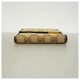 Gucci-Gucci Brown Canvas Bi-Fold Wallet-Brown