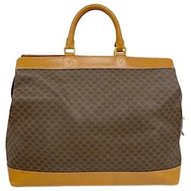 Céline-Celine Boston Bag Macadam Leather in Brown-Brown