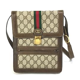 Gucci-Gucci Sherry Line GG Pattern Pochette Crossbody Bag-Beige