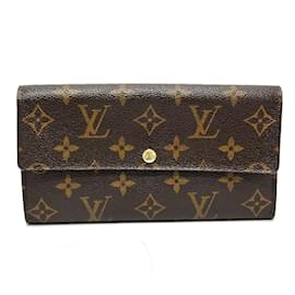 Louis Vuitton-Louis Vuitton Monogram Portefeuille Sarah Long Wallet-Brown,Monogram