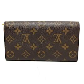 Louis Vuitton-Louis Vuitton Monogram Portefeuille Sarah Long Wallet-Brown,Monogram