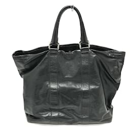 Prada-Prada Logo Tote Bag in Black Leather-Black