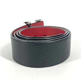 Louis Vuitton-Cinto de acessório bicolor com fivela logo LV M0076U da Louis Vuitton-Preto,Vermelho