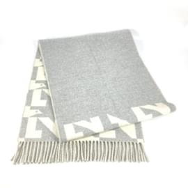 Louis Vuitton-Louis Vuitton Wool Cashmere Stole-Brown,White