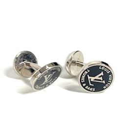 Louis Vuitton-Louis Vuitton M00912 Damier Graphite Cufflinks-Black,Silvery
