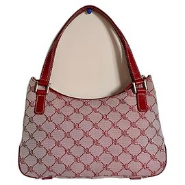 Superb borsa Ralph Lauren Monogramma firma Rosso