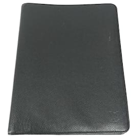Louis Vuitton-Louis Vuitton Taiga Agenda Bureau Notebook Cover-Black,Grey