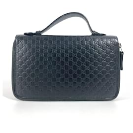 Gucci-Gucci Guccissima Logo Long Wallet-Black