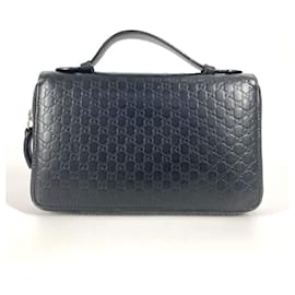 Gucci-Gucci Guccissima Logo Long Wallet-Black