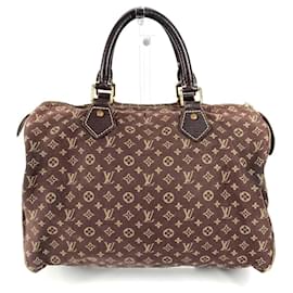 Louis Vuitton-Louis Vuitton Monogram Mini Lin Speedy 30 Bag-Brown