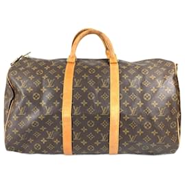 Louis Vuitton-Louis Vuitton Monogram Keepall 45 Travel Bag-Brown,Monogram