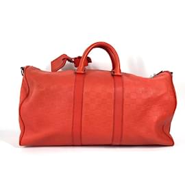 Louis Vuitton-Louis Vuitton Damier Infini Keepall Bandouliere 45 Bag-Red,Other