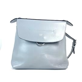 Fendi 8BZ042 Blue Leather Backpack Blue