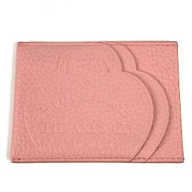 Tiffany & Co. Pink Leather Card Case Pink
