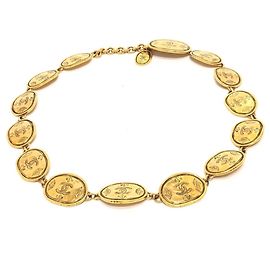Cinturón de cadena medalla Coco Mark 2.6 de Chanel Dorado