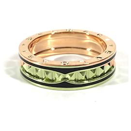 Bulgari-Bvlgari B.zero1 Rock Spiral Accessory Ring-Black,Golden