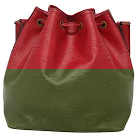 Louis Vuitton-LOUIS VUITTON Epi Petit Noe Shoulder Bag Red M44107 LV Auth 116739-Red