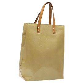 LOUIS VUITTON Monogram Vernis Reade MM Sac à main Beige M91141 LV Auth 116687 Beige