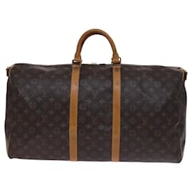 Louis Vuitton-LOUIS VUITTON Monogram Keepall Bandouliere 55 Boston Bag M41414 LV Auth MY234-Monogram