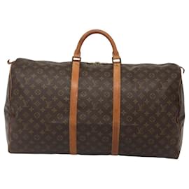 Louis Vuitton-LOUIS VUITTON Monogram Keepall 60 Boston Bag M41422 LV Auth BD1146-Monogram