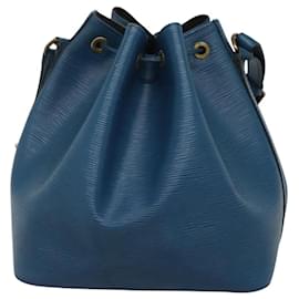 Louis Vuitton-LOUIS VUITTON Epi Petit Noe Shoulder Bag Blue M44105 LV Auth 116679-Blue