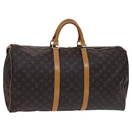 Louis Vuitton-LOUIS VUITTON Monogram Keepall 55 Boston Bag M41424 LV Auth MY345-Monogram