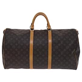 Louis Vuitton-LOUIS VUITTON Monogram Keepall 55 Boston Bag M41424 LV Auth MY345-Monogram