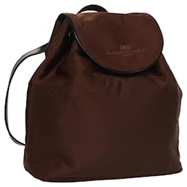 Balenciaga-Sac à dos BALENCIAGA en nylon marron Auth bs24055-Marron